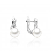 Cercei perle naturale din argint cu tortita DiAmanti SK17427EL-G